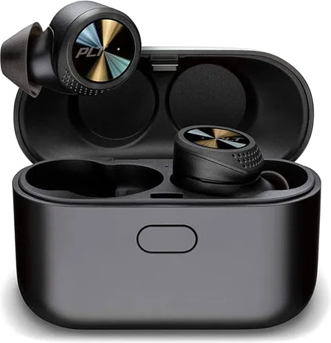 Plantronics BackBeat Pro 5100 True Wireless Earbuds, Smart Sensors, 5.8 mm Drivers, NoiseCancelling Mic, 19.5hrs Battery