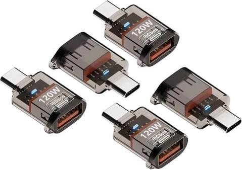5 Pack Xclio USB3.2 Gen2 10GB/s USB OTG PD/DATA Converter Type-A to Type-C Adaptor PC/MAC 120W