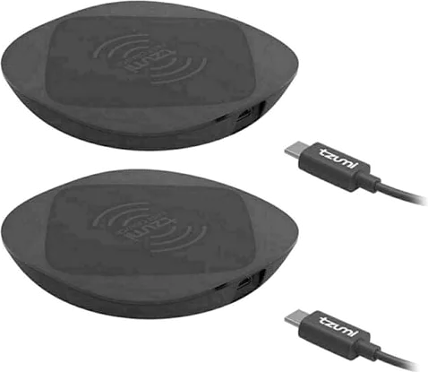 2 Pack Pocket Juice Wireless Instant Fast Charging Desk Pads QC3 10-15 Watts with QC3 Wall Chargers