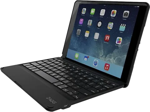 ZAGG Durable Folio Case with Hinged Bluetooth Keyboard for iPad Mini 4 Black