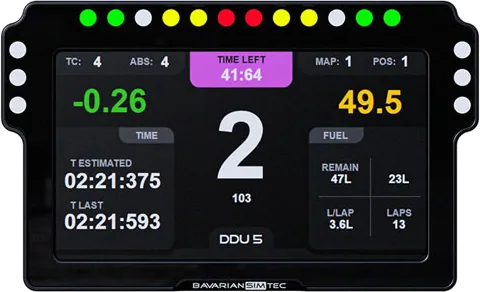 BavarianSimTec DDU5 5" LCD Dashboard Display for Racing Simulators