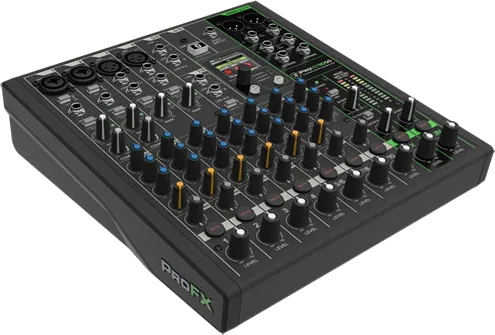 Mackie - ProFX10 GO, Battery-powered 10-channel Mixer with USB and Enhanced Effects