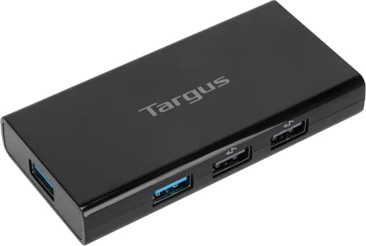 7 Port Targus USB3.1 Powered Hub with PD USB A / C PC/MAC Black