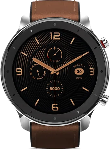 Amazfit GTR Smartwatch Stainless Steel Smartwatch Leather Strap iOS/Android