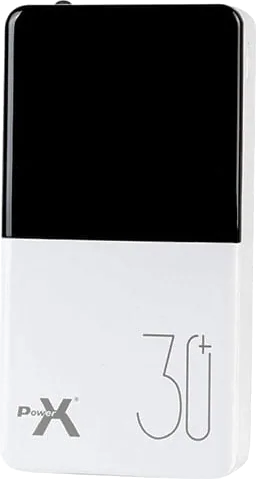 PowerX 30KmAh Fast Charge Powerbank with LCD Display & Flashlight