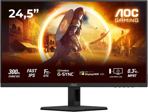 AOC 25G4SRE 24.5" Full HD 300Hz G-Sync Compatible Fast-IPS Gaming Monitor