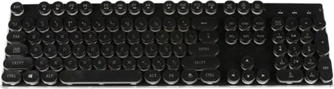 Xclio KB100-W PUNK Retro/Typewriter Black Keyboard Backlit White