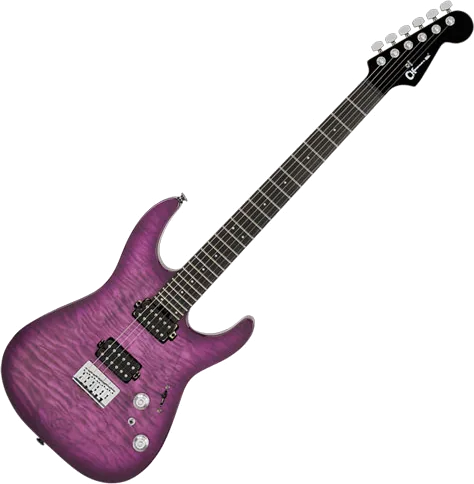 Charvel Pro-Mod Plus DK24 HH HT EB QM, Ebony Fingerboard - Violet Radiance