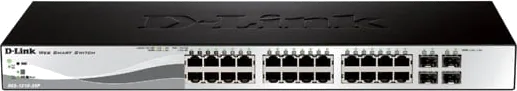 Dlink 24 Port Gigabit Smart Switch with PoE + 4 SFP Ports 240W