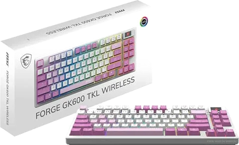 MSI FORGE GK600 TKL W VIOLET Wireless Mechanical Gaming Keyboard