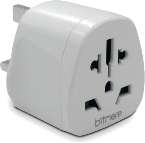 Bitmore BM-EC830UK Compact World to UK Travel Adapter 175+ Countries