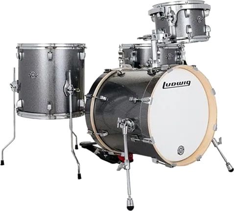 Ludwig Breakbeats 4-piece Shell Pack with Snare Drum - Frosted Sparkle