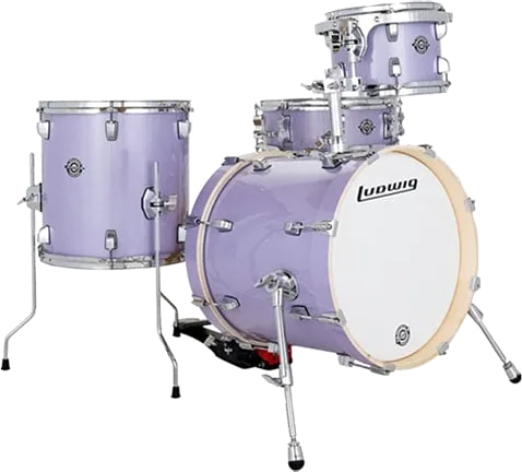 Ludwig Breakbeats 4-piece Shell Pack with Snare Drum - Lilac Sparkle