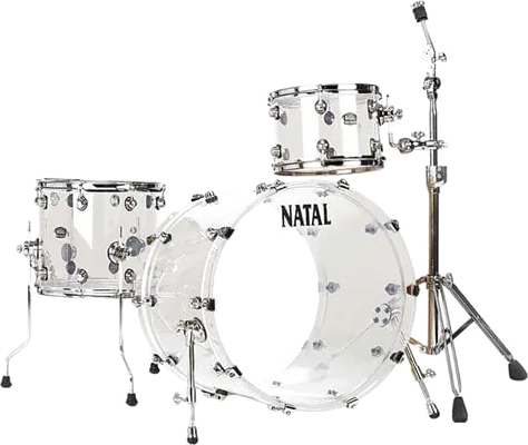 Natal Arcadia Acrylic 22" 3pc Shell Pack - Transparent Acrylic