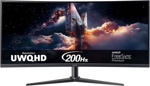 Acer Nitro XZ340CUR X0bmiiphx 34” UWQHD 200Hz FreeSync Premium HDR10 VA Curved Gaming Monitor
