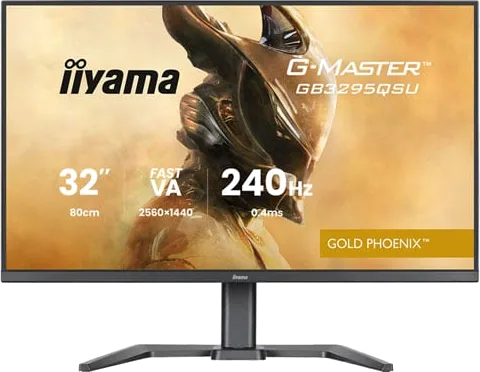 iiyama G-Master GOLD PHEONIX GB3295QSU-B1 32” QHD 240Hz FreeSync Premium VA Gaming Monitor