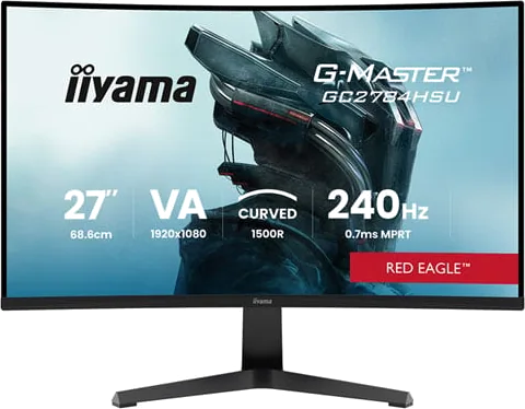 iiyama G-Master RED EAGLE GC2784HSU-B1 27” FHD 240Hz AMD FreeSync Premium Curved VA Gaming Monitor