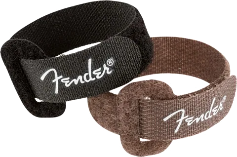 Fender Cable Ties, 7", Black and Brown - 6 Pack