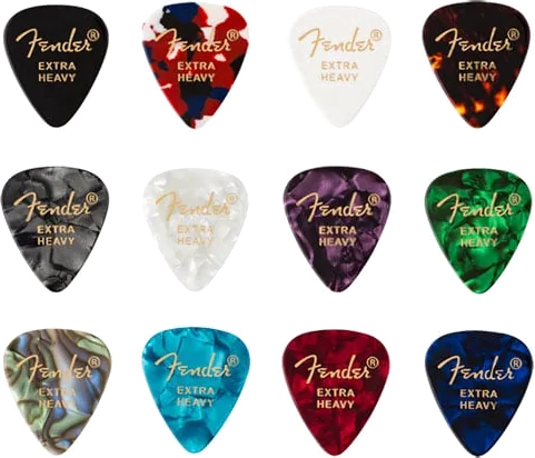 Fender Celluloid Medley Picks, 351 Shape, Extra Heavy - 12 Pack