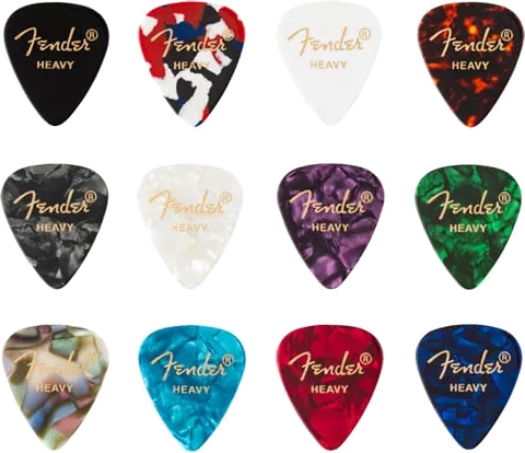 Fender Celluloid Medley Picks, 351 Shape, Heavy - 12 Pack