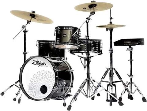 Zildjian ALCHEM-E Gold 4pc Electronic Drum Kit + Free Korg Headphones