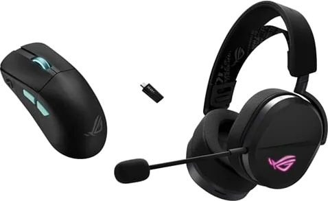 ASUS ROG Pelta Wireless Headset + ASUS ROG Harpe Ace Aim Lab Edition Mouse Bundle