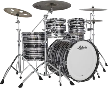 Ludwig Classic Maple 22" 4pc Shell Pack - Digital Black Sparkle