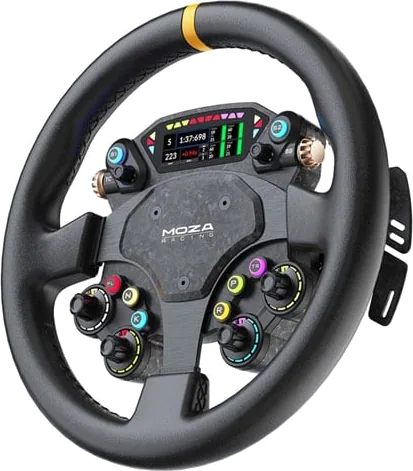 MOZA CS Pro Carbon-fibre RGB Backlit Quick Release Steering Wheel