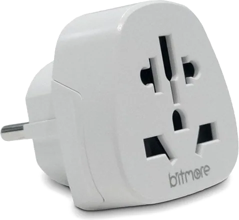Bitmore BM-EC830DE Compact World to EU Travel Adapter 175+ Countries