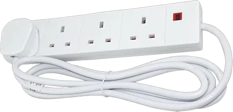 Scan 2 Metre 4 Socket Mains Extension Lead