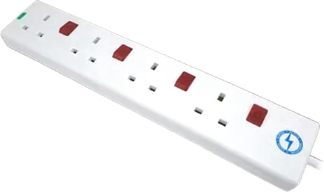 Scan 0.75 Metre 4 Socket Individually Switched Mains Extension Lead