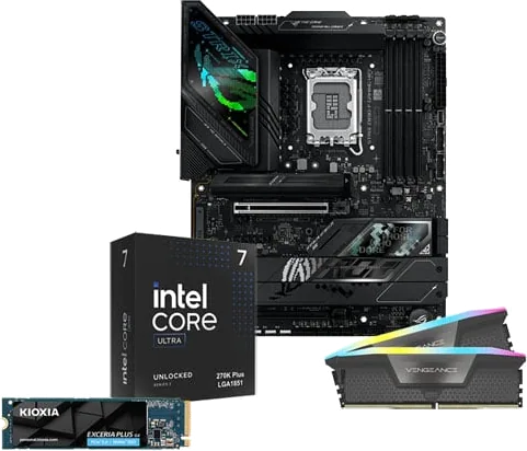 ASUS ROG STRIX Z890-F + Intel Core Ultra 7 270K PLUS + CORSAIR DDR5 + Kioxia SSD Bundle