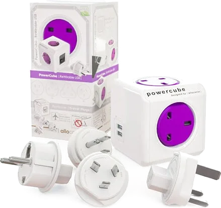 Allocacoc PowerCube 'Rewirable USB' 4-Socket Travel Plug