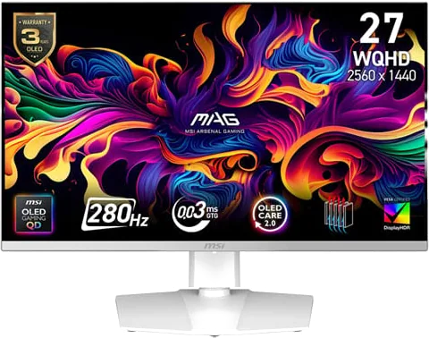 MSI 26.5" MAG 272QPW QD-OLED X28 280Hz OLED Monitor