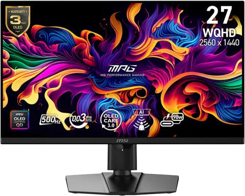 MSI 26.5" MPG 271QR QD-OLED X50 WQHD 500Hz QD-OLED Monitor