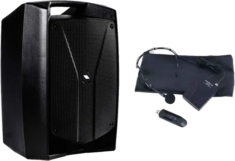 Proel V12Free Portable Sound System+ Proel U24B Wireless Bodypack Microphone System
