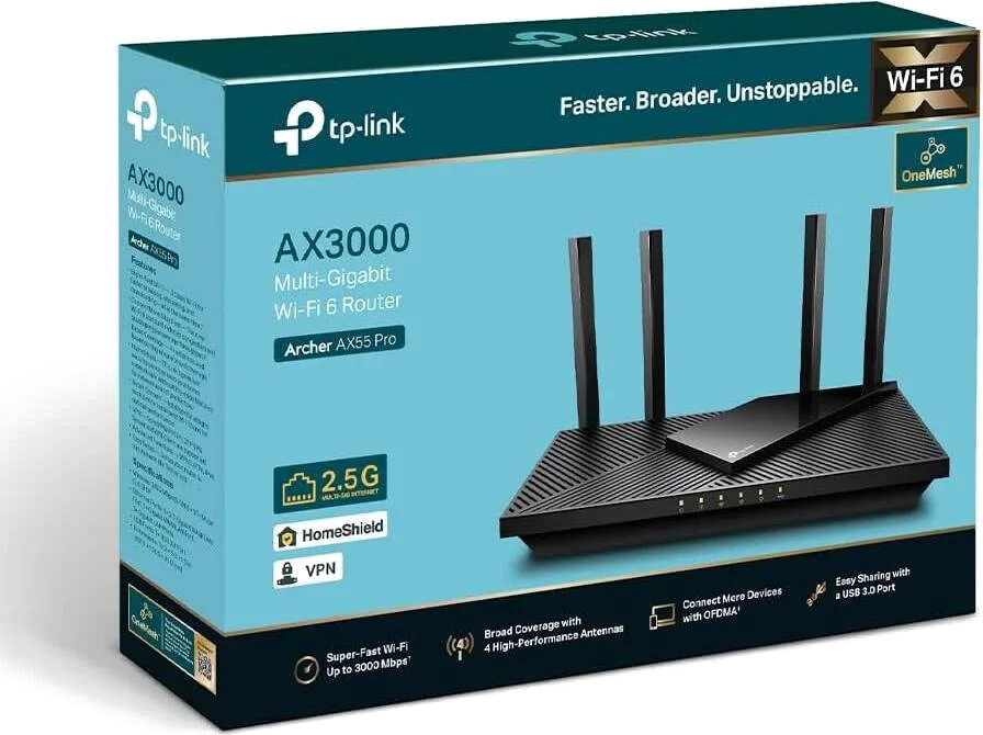 tp-link Dual-Band AX55 WiFi 6 Router