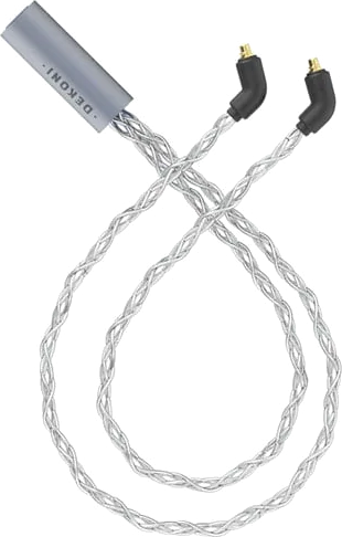 Dekoni Audio Ensemble Y-Split MMCX IEM Connectors with Silver Plated Copper Braided Cable