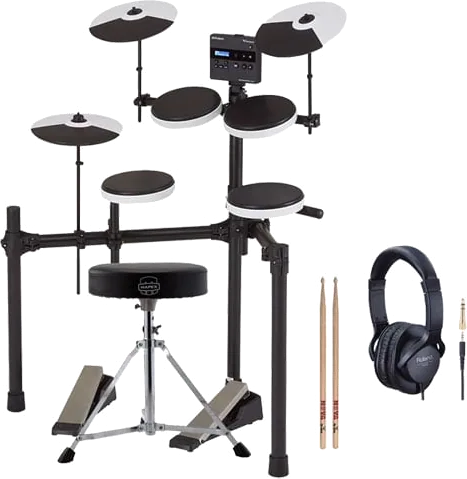 Roland TD-02K Electronic Drum Kit Bundle with AKG K361 Headphones, Mapex Drum Stool & Vic Firth Sticks