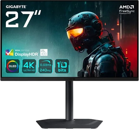 Gigabyte 27" MO27U2 AMD FreeSync 4K HDR OLED Gaming Monitor