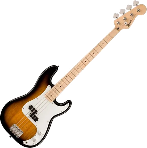 Squier Sonic Precision Bass, Maple Fingerboard, White Pickguard, 2-Colour Sunburst