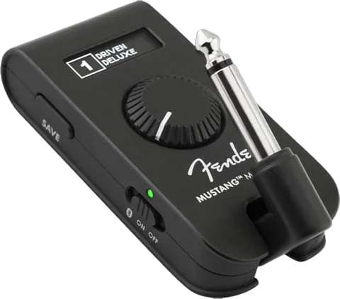 Fender - Mustang Micro Plus Headphone Guitar Amplifier, 25 Amp Models, 25 Effect Models, Rechargeable Battery
