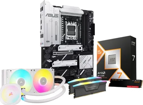 ASUS PRIME X870-P + AMD Ryzen 7 9800X3D + CORSAIR 240mm AIO + 16GB DDR5 + 1TB WD SSD