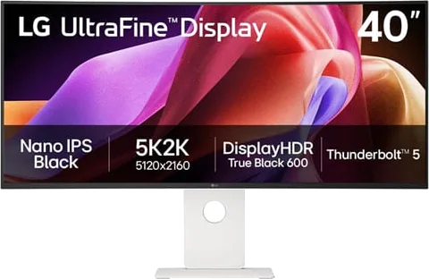 LG UltraFine 40" 40U990A-W 5K2K 120Hz Curved TB5 FreeSync Premium Nano IPS Gaming Monitor
