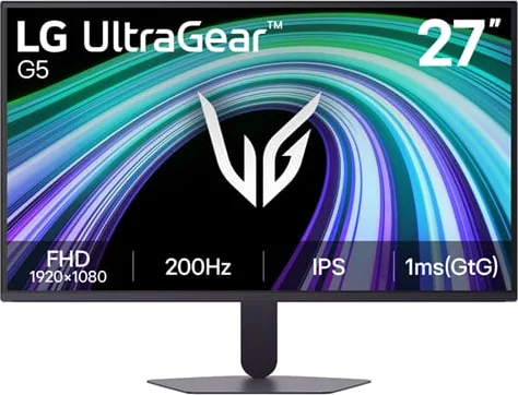 LG UltraGear G5 27G523B-B 27" FHD 200Hz HDR10 IPS Gaming Monitor