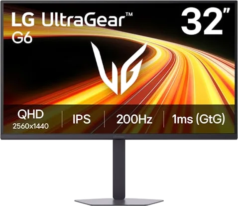 LG UltraGear G6 32G620B-B 32" QHD 200Hz HDR10 IPS Gaming Monitor