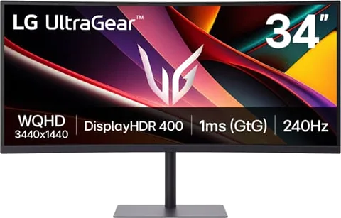 LG UltraGear 34" WQHD 240Hz VA Freesync Premium Gaming Monitor