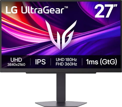 LG 27" 27G810A-B 4K UHD 180Hz IPS FreeSync Premium Gaming Monitor with Dual Mode