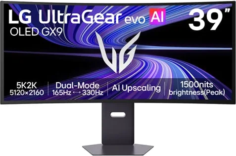 LG UltraGear evo GX9 39GX950B-B 39" 5K 165Hz / 1080p 330Hz Dual Mode Tandem OLED Curved Monitor