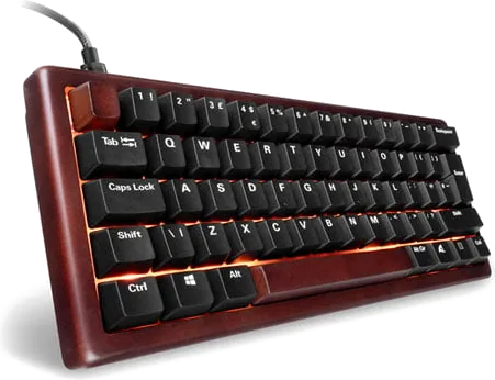 Sharkoon Skiller SGK50 S4 Gen 2 PBT 60% Layout Wood Wired Mechanical Keyboard